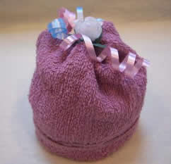 washcloth baby bonnet shower favor